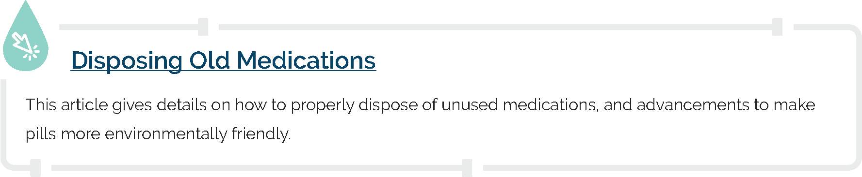 Disposing Old Medications