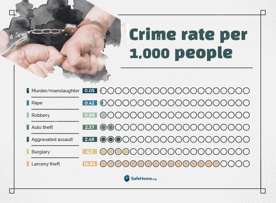 Crime rate per 1,000 people