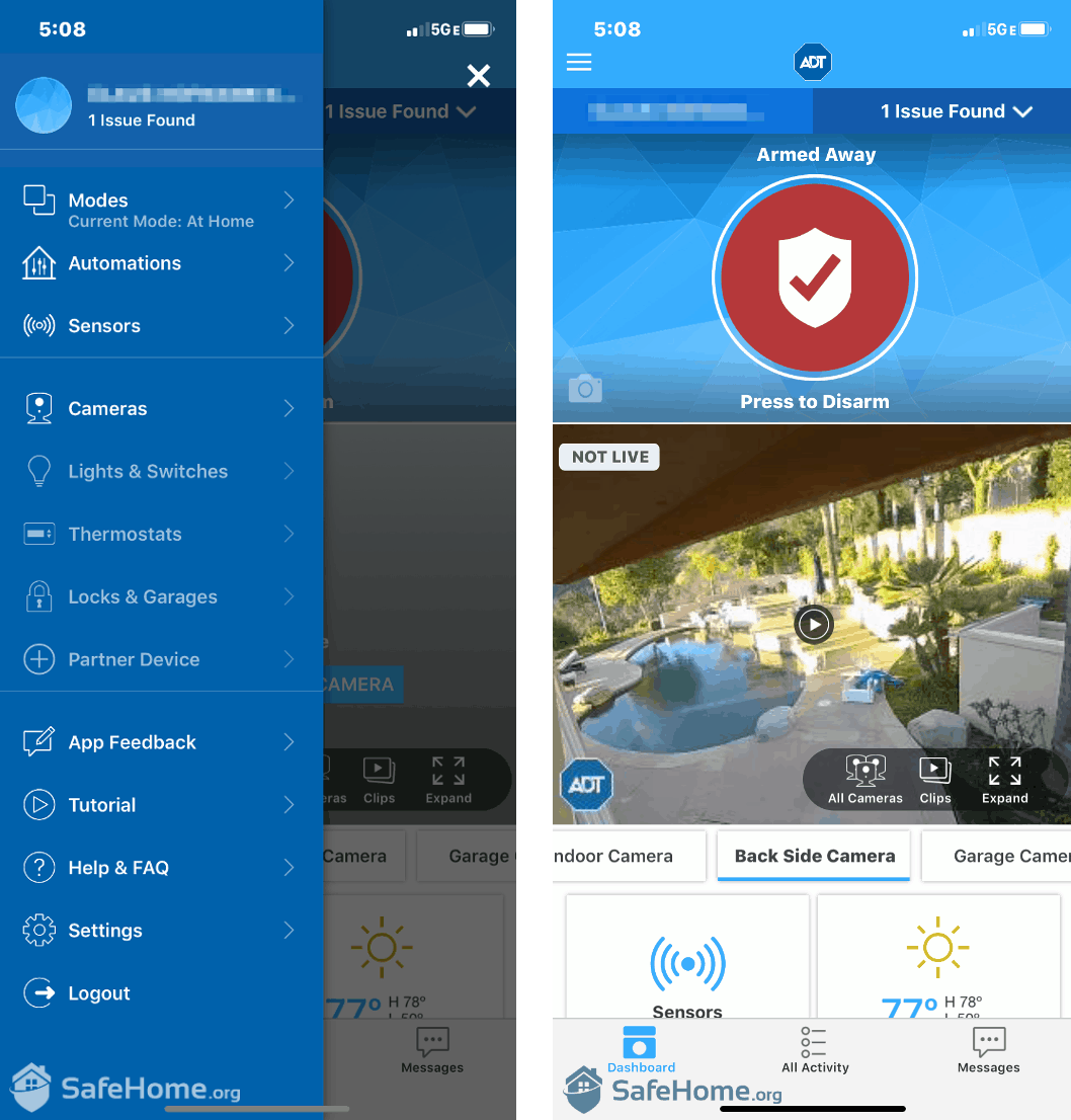 ADT App Controls