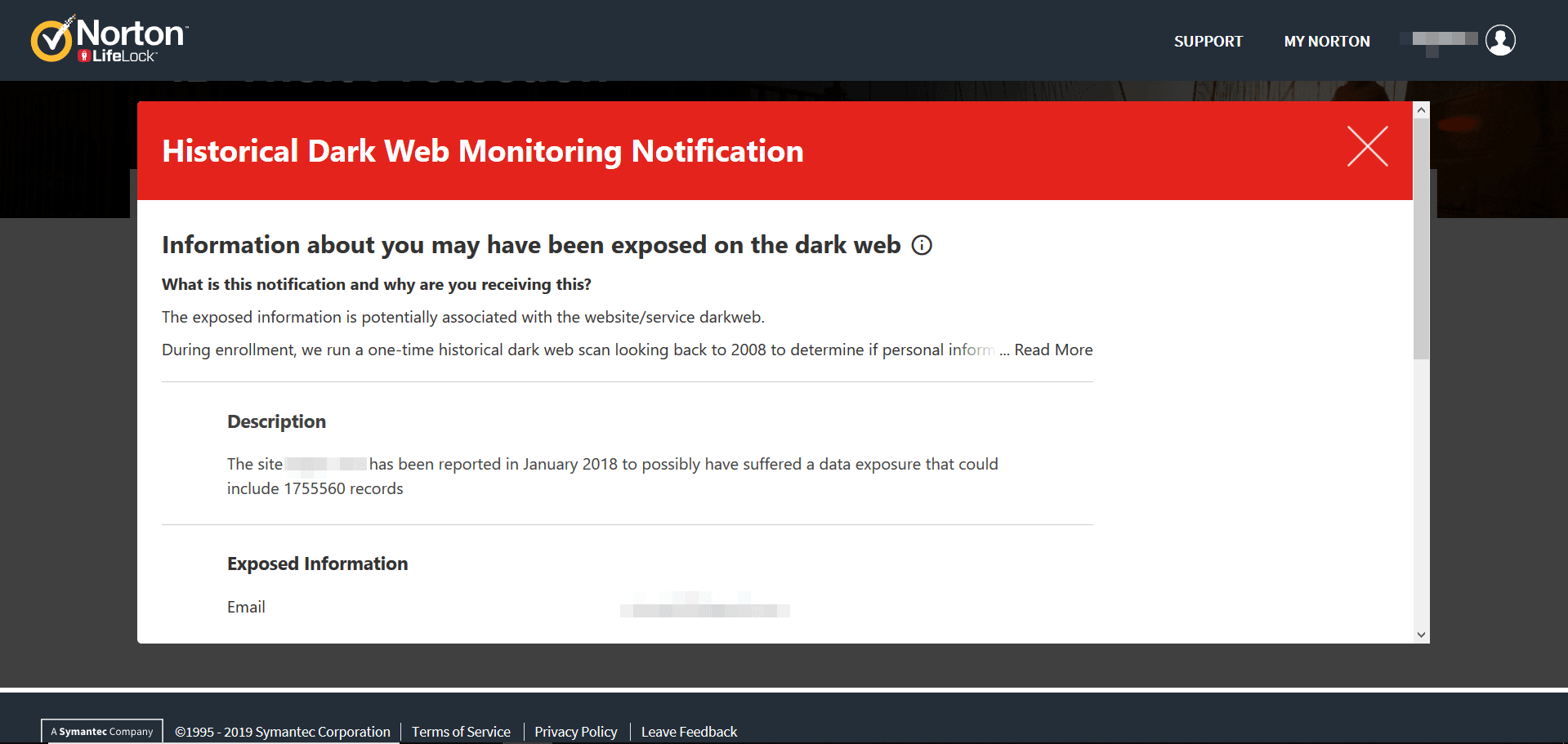 LifeLock Dark Web Monitoring