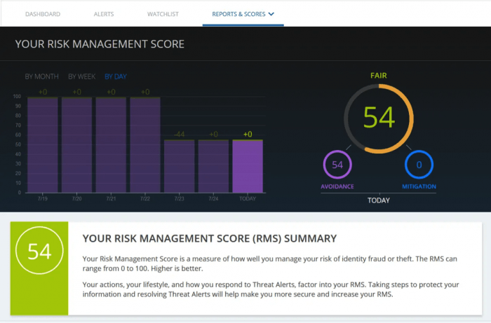 Risk Management Score Summary