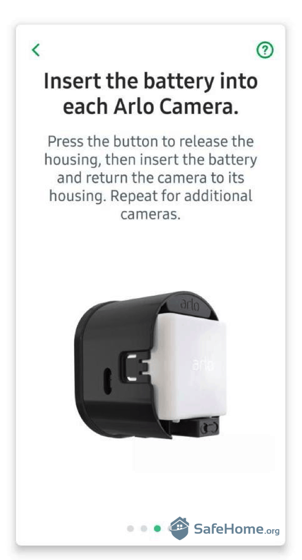 Arlo App Battery Instructions