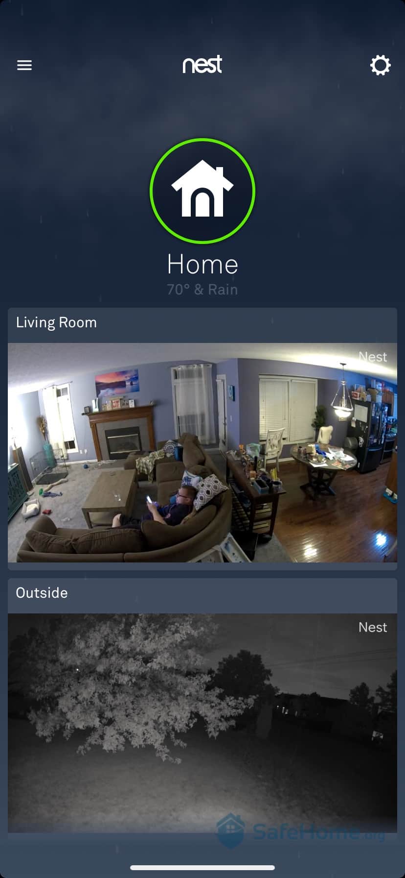 Nest App Video Monitoring