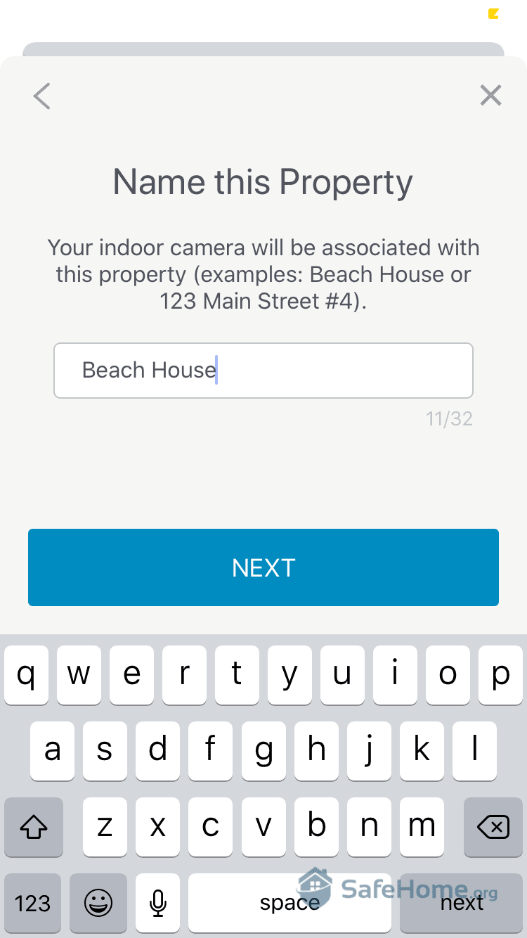 SimpliSafe App - Camera Setup