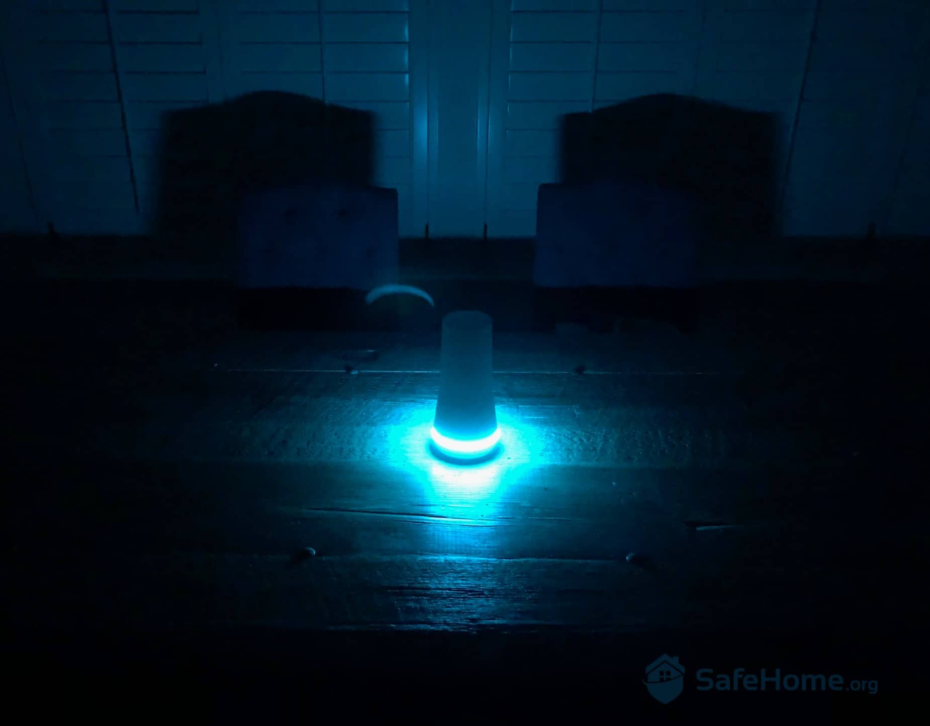 SimpliSafe Base Station at Night