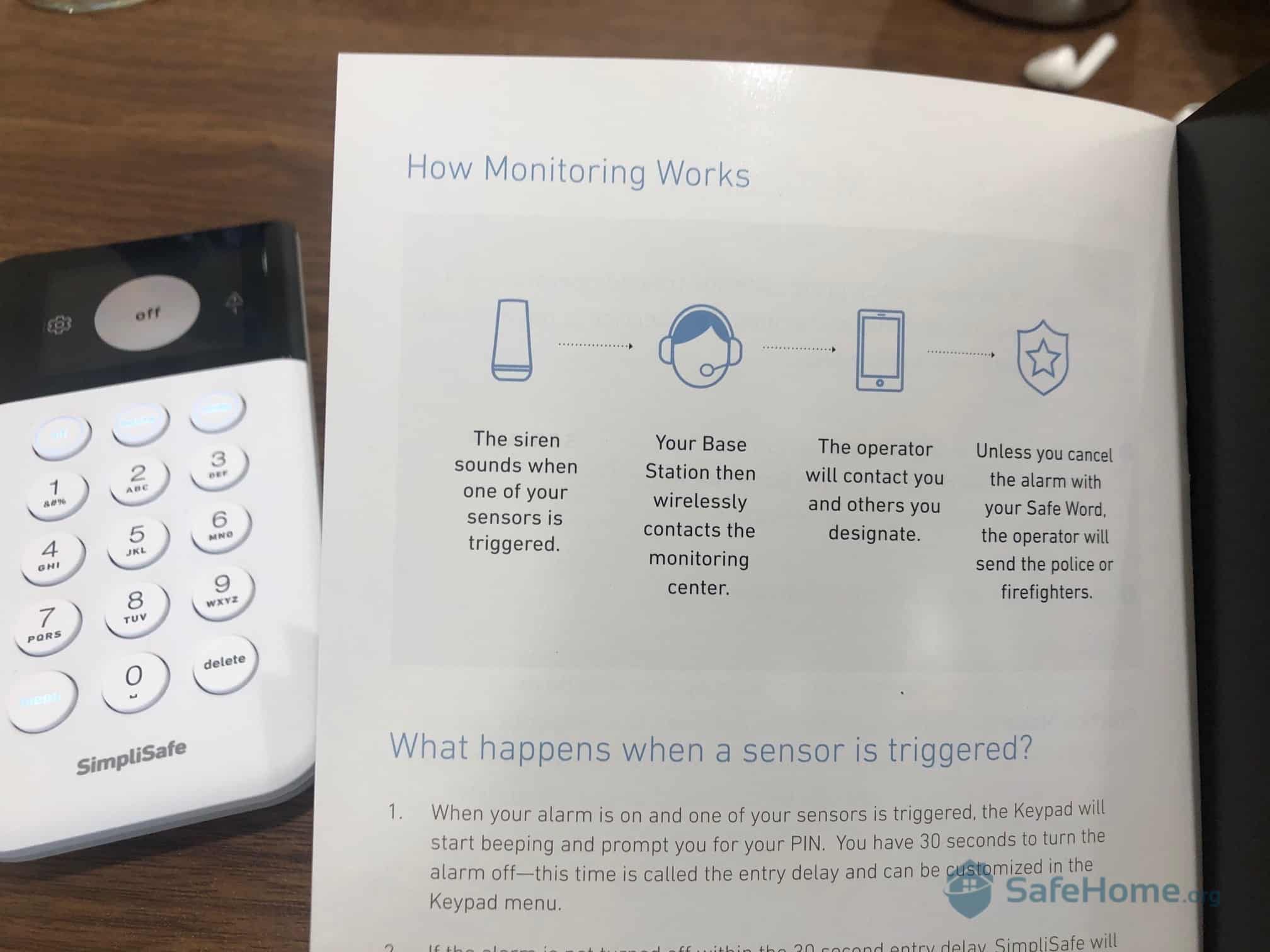 SimpliSafe Instructions - Monitoring