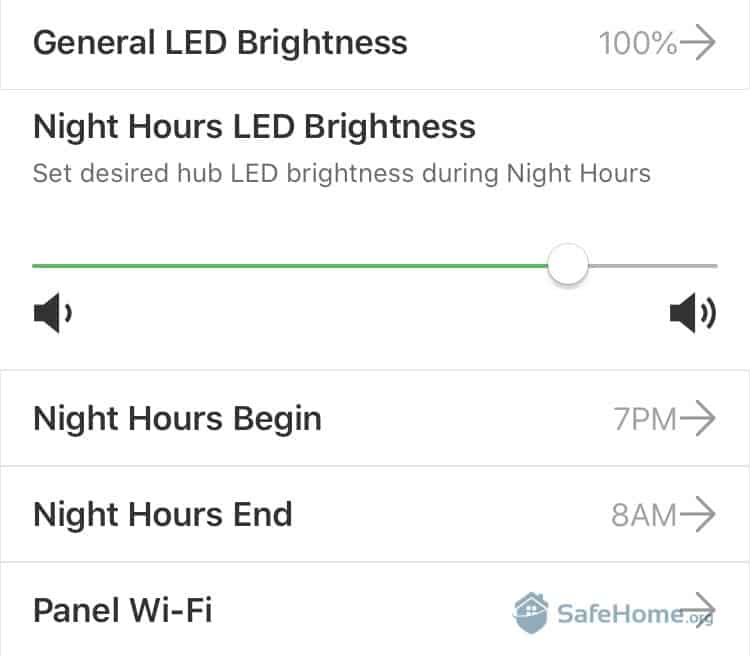 Frontpoint Adjusting LED Brightness