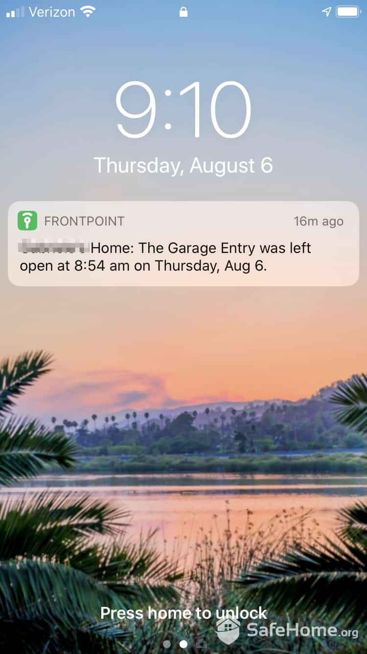 Frontpoint Notification