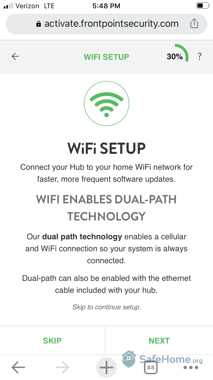 Frontpoint WiFi Setup