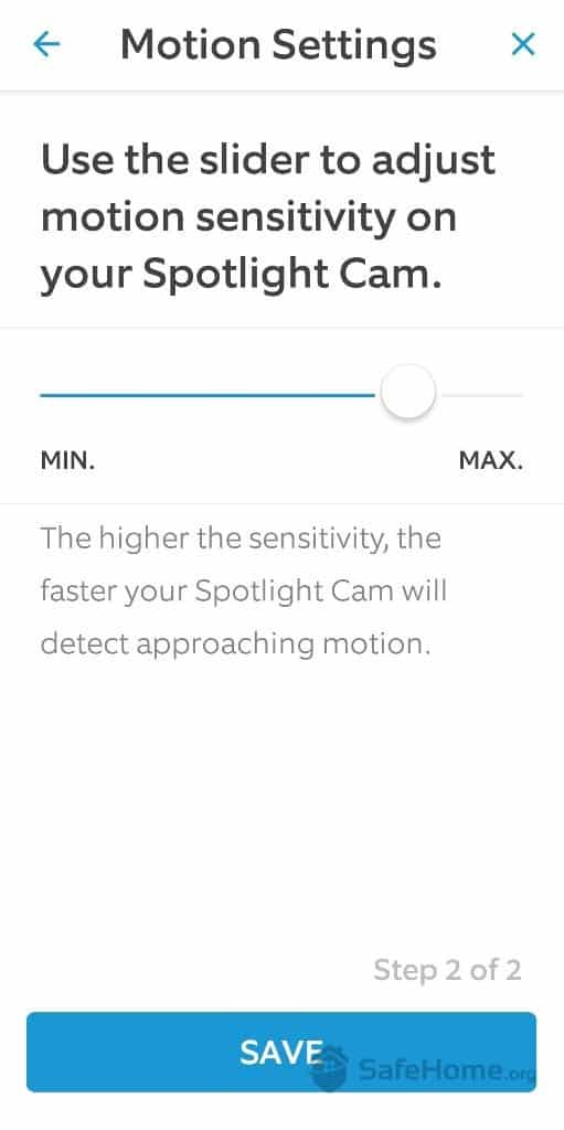 Ring Motion Sensitivity Slider