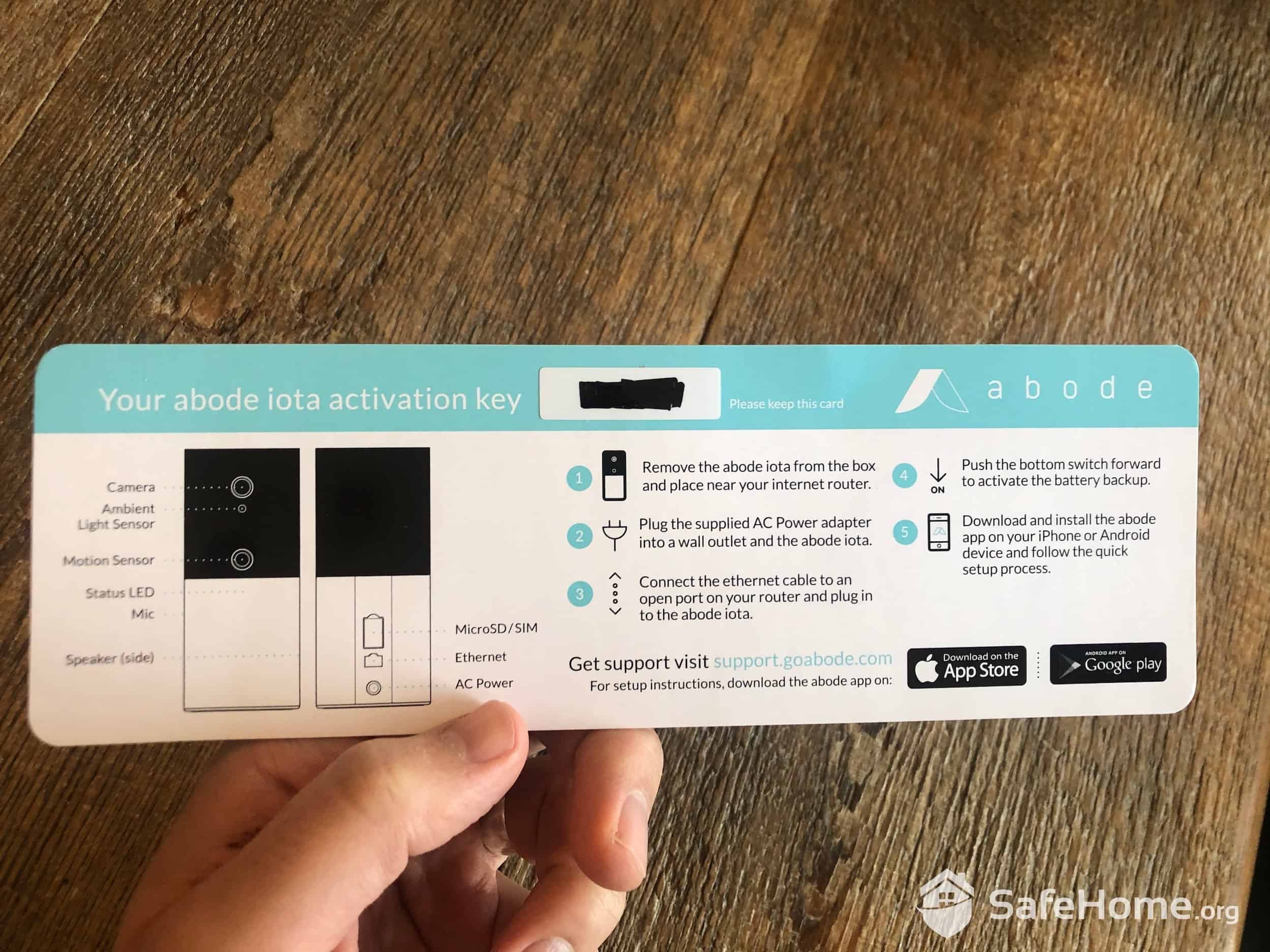 abode iota - Activation