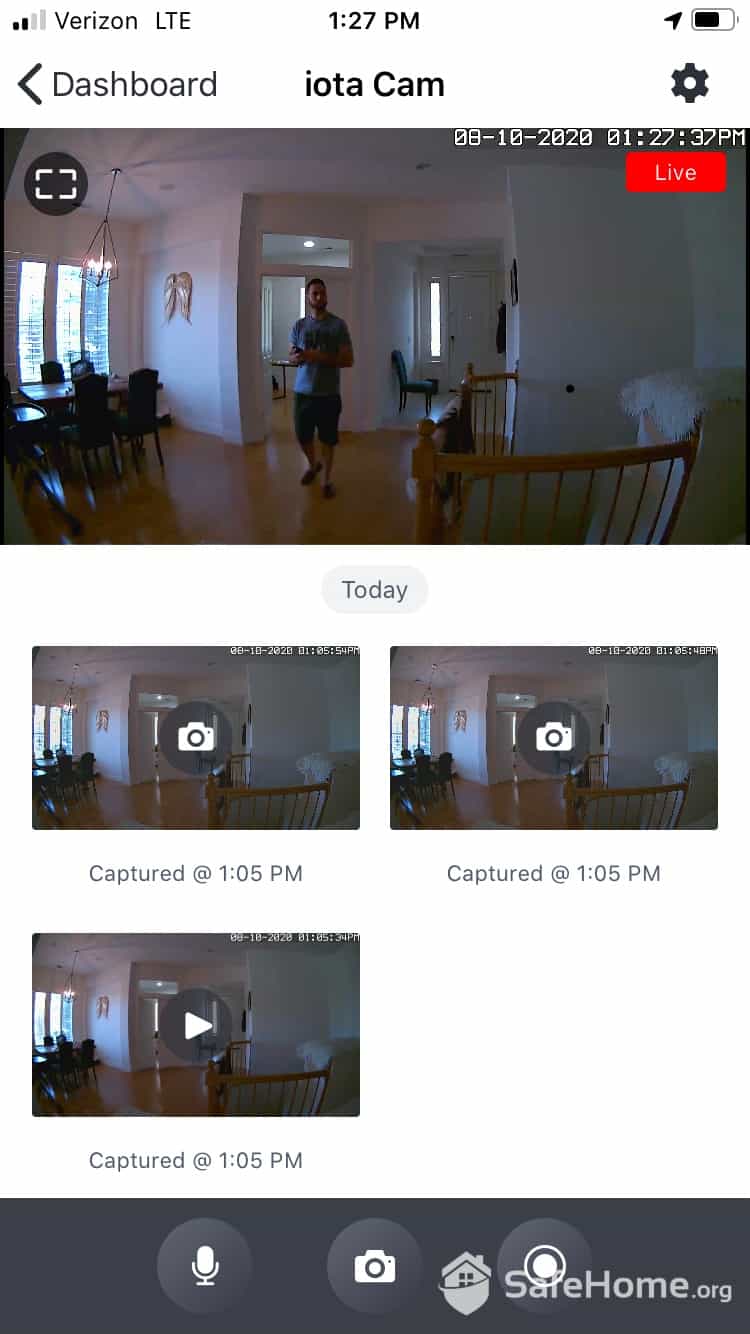 abode iota Cam Recordings