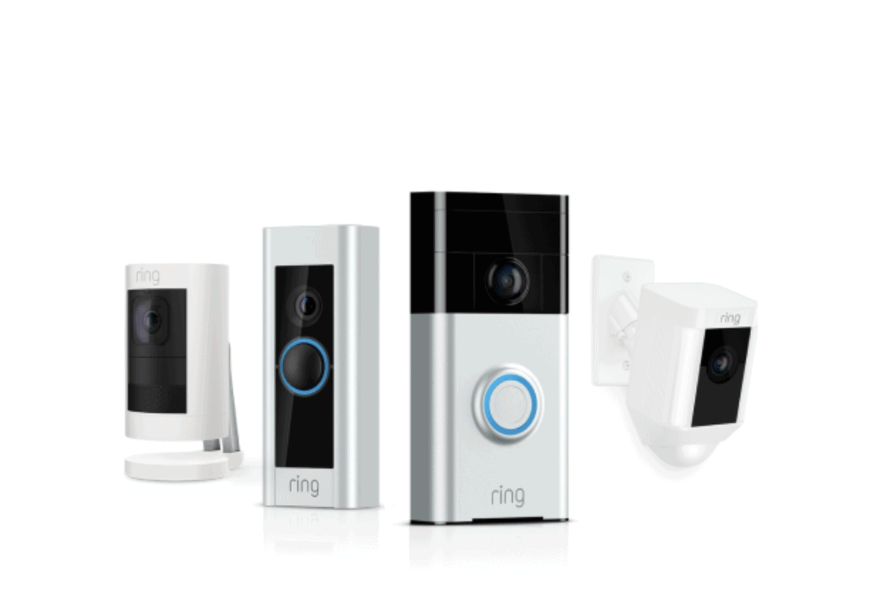 Ring Stick Up Cam, Peephole Cam, Doorbell Cam, and Spotlight Cam