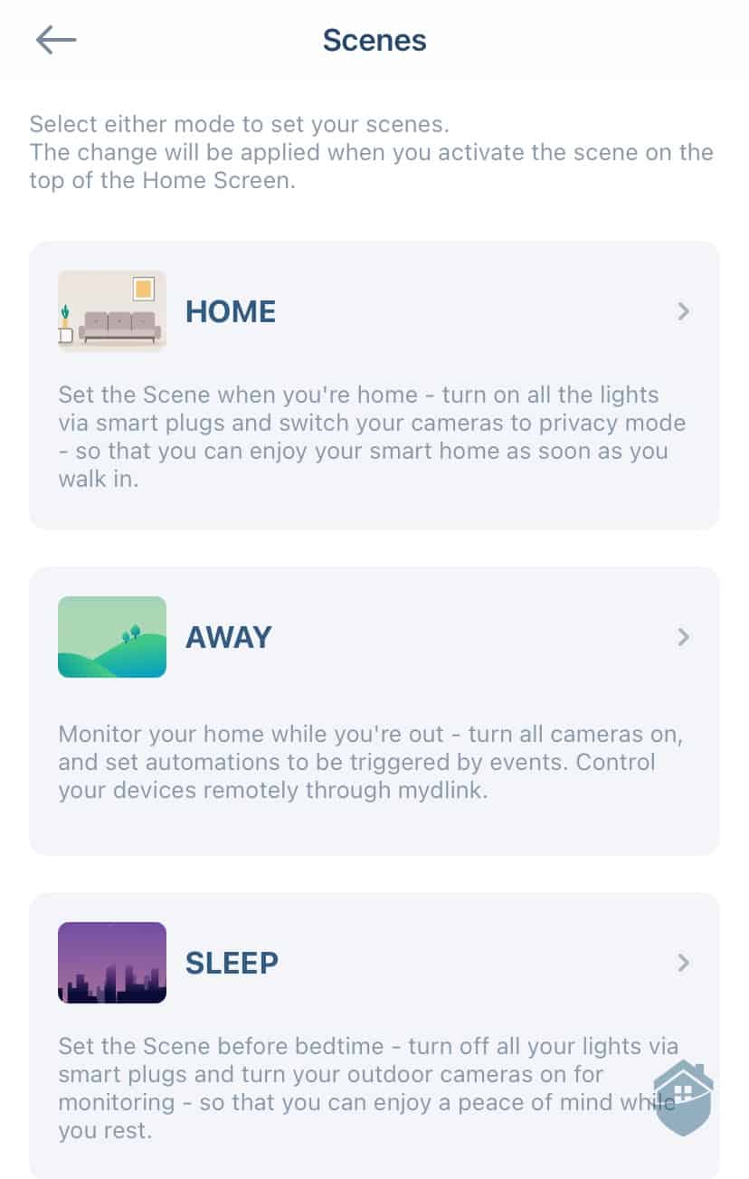 D-Link App - Scenes