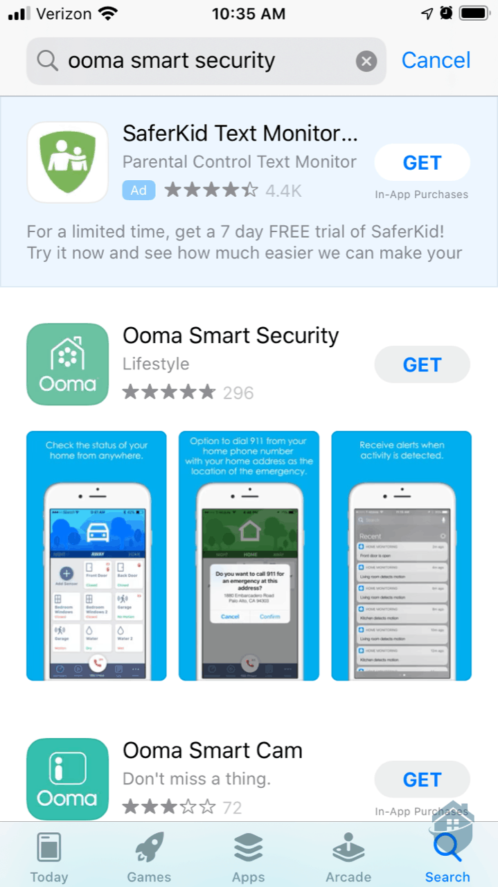 Downloading Ooma App