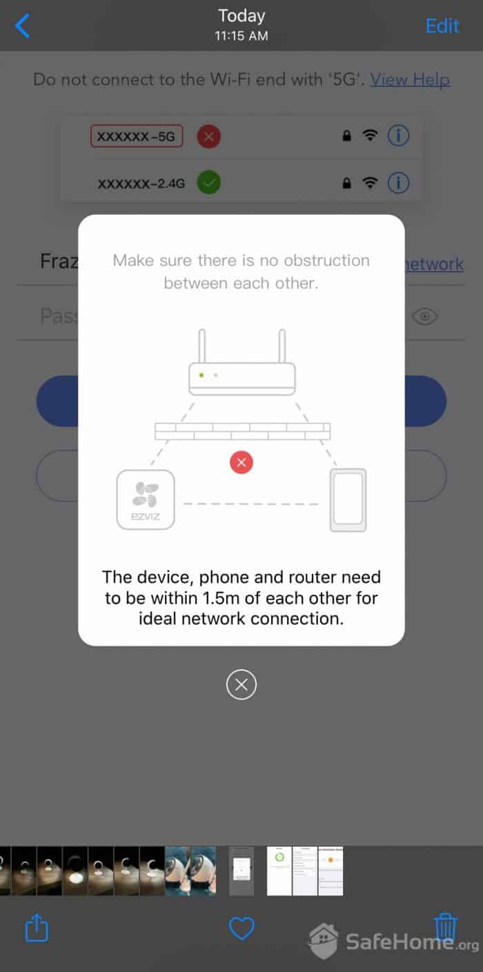 Ezviz app connection