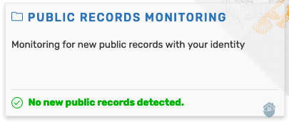 IDShield Public Records Monitoring