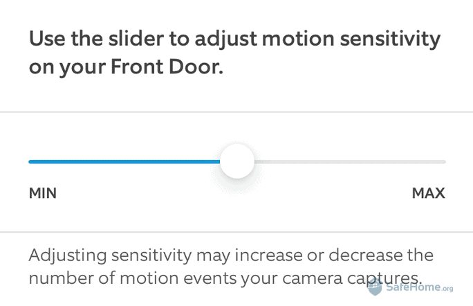 Ring App Motion Sensitivity