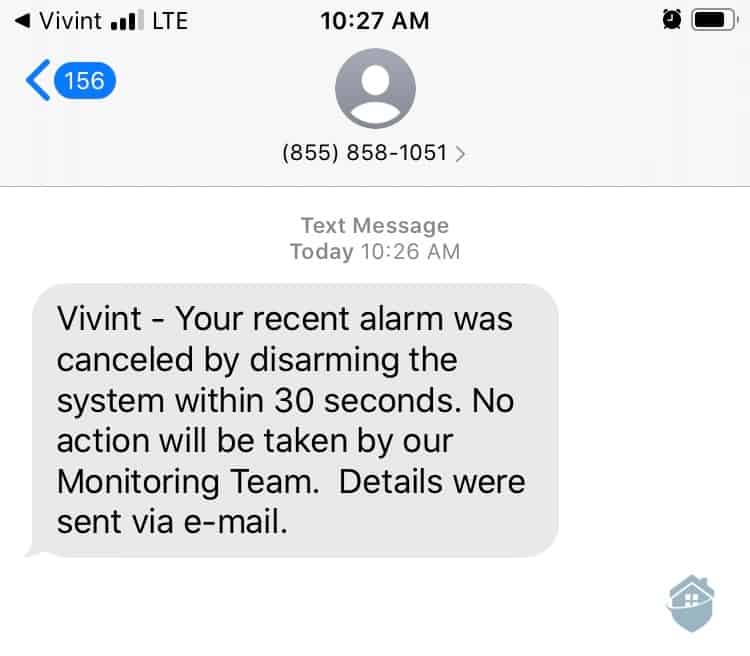 Vivint Text Notifications