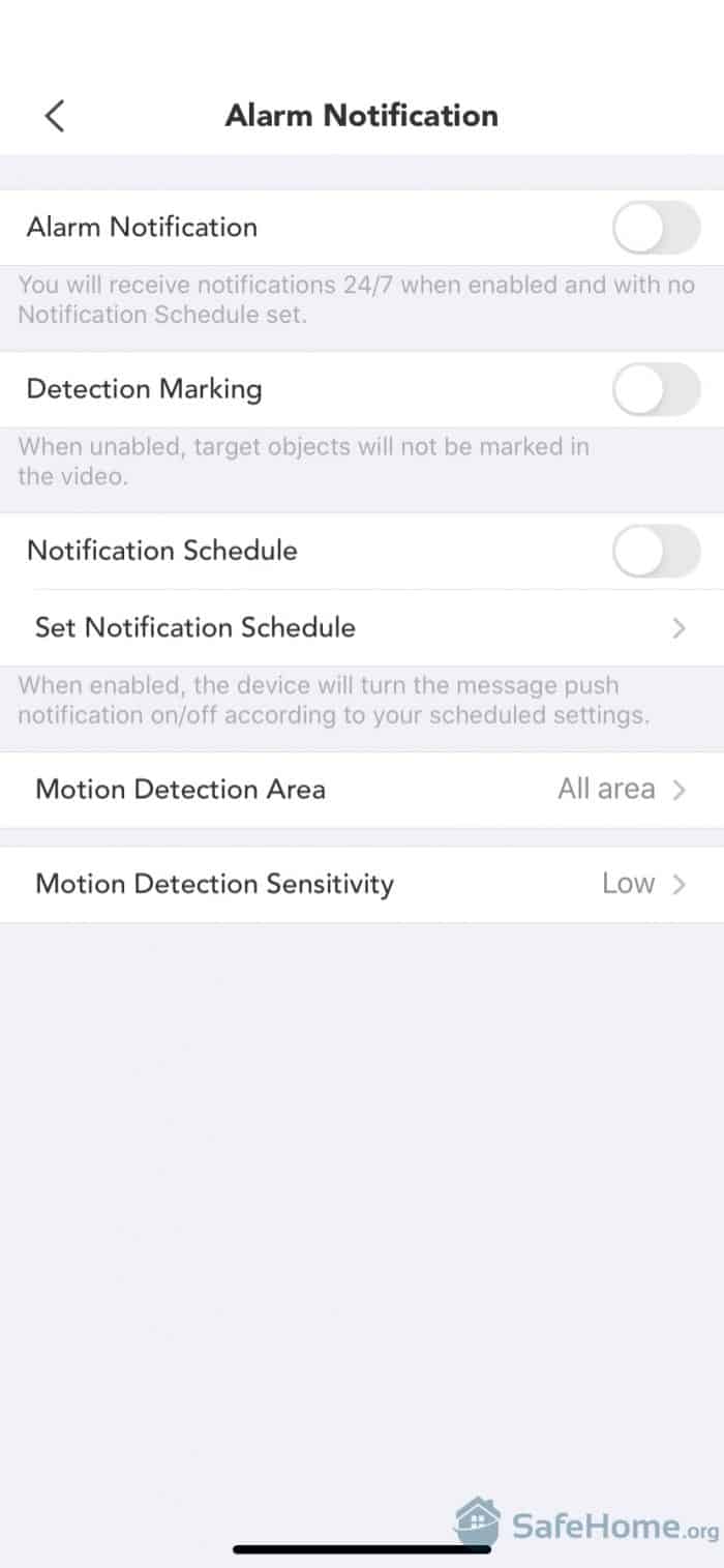 Ezviz Alarm Notifications