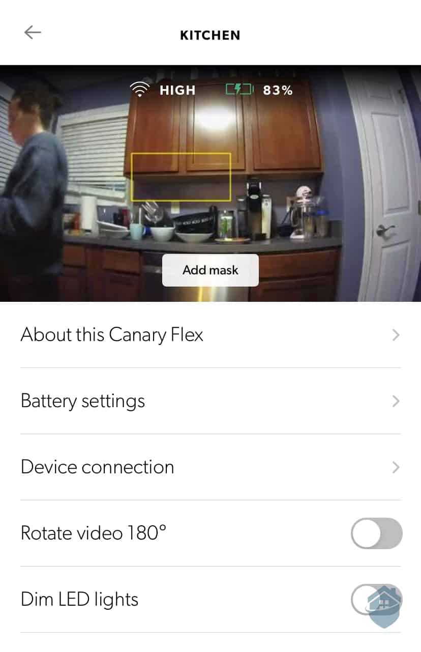 Canary Flex Camera Settings