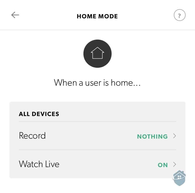 Canary Flex Home Mode