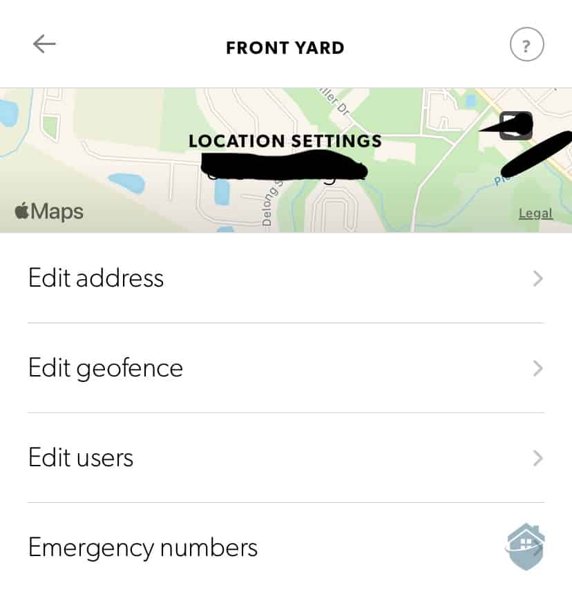 Canary Flex Location Settings