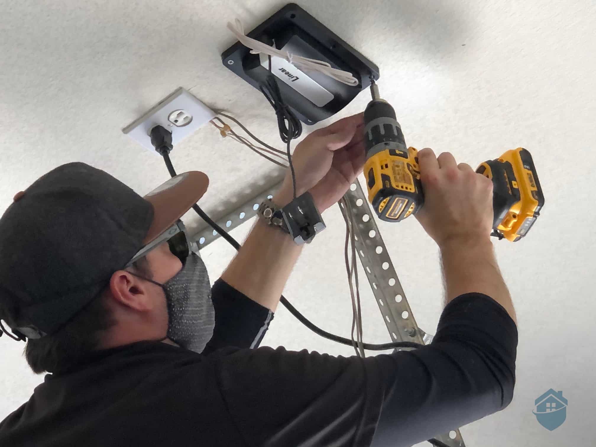 Don, the Vivint Installation Technician, installing our Smart Garage Door Opener