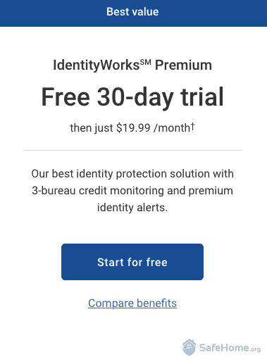 IdentityWorks 무료 평가판 제안