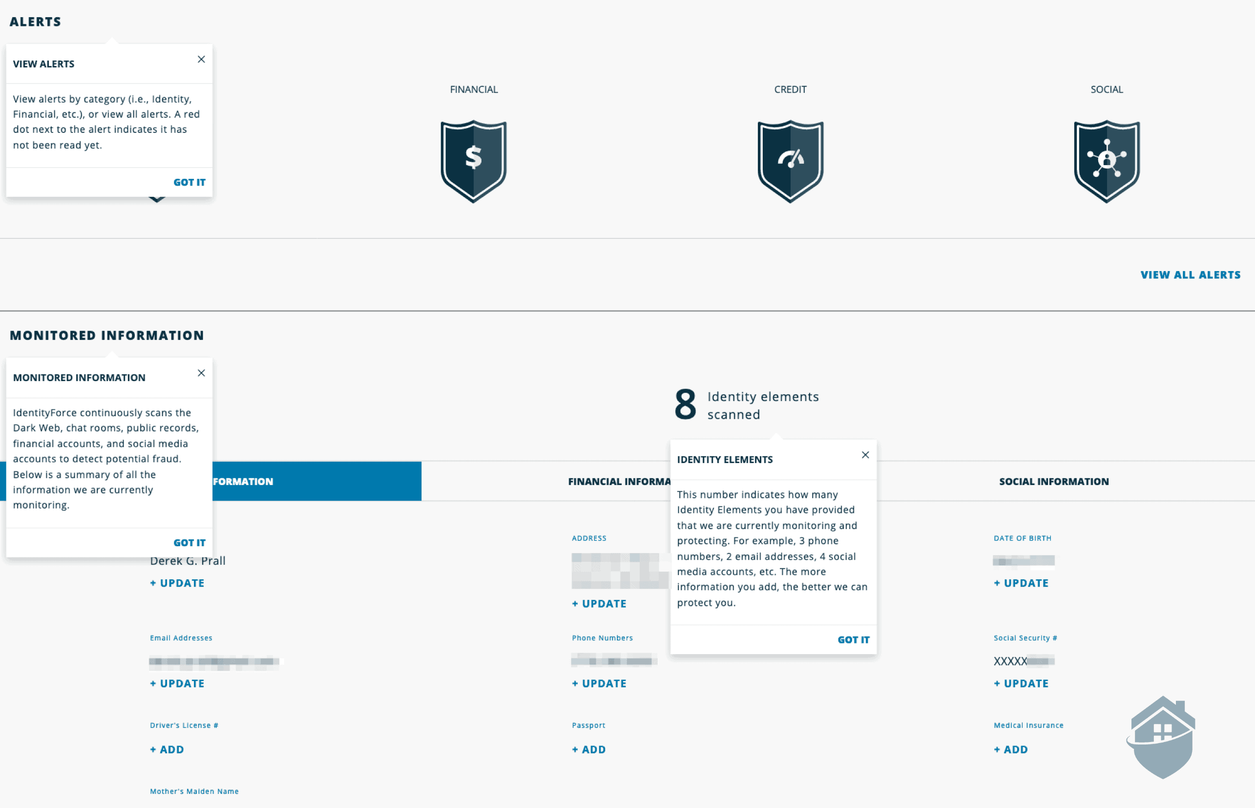 IdentityForce Dashboard