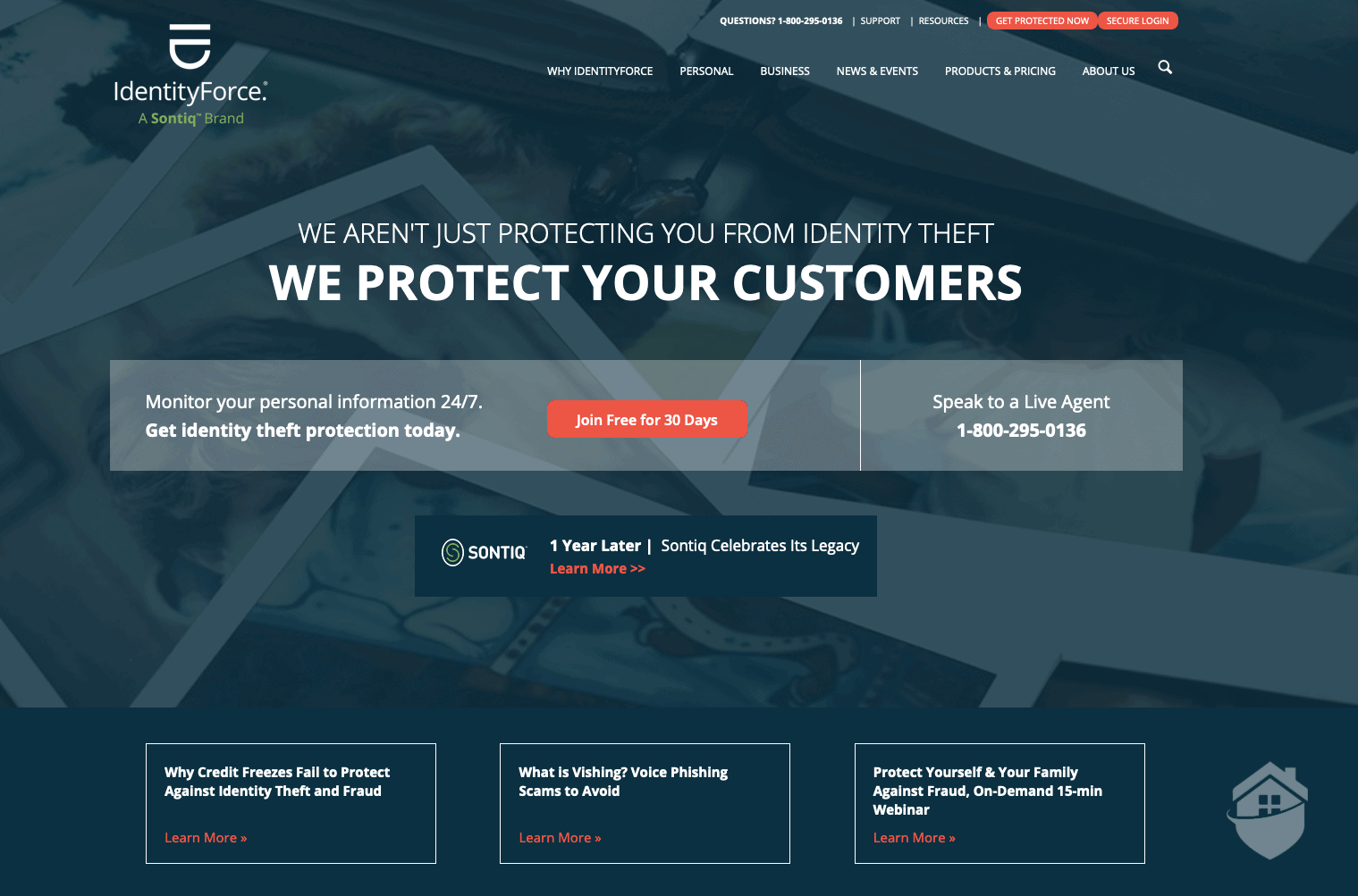 IdentityForce Home Page