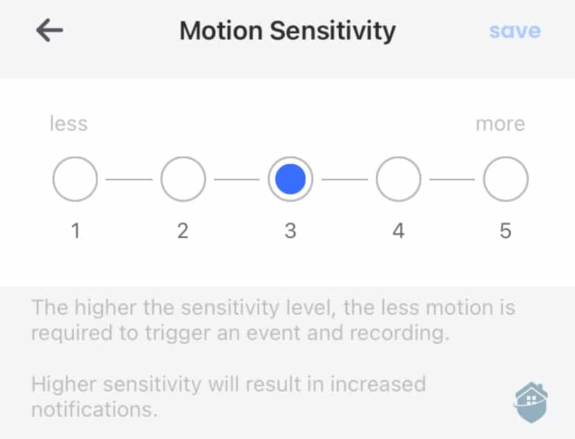 Lorex App Motion Sensitivity