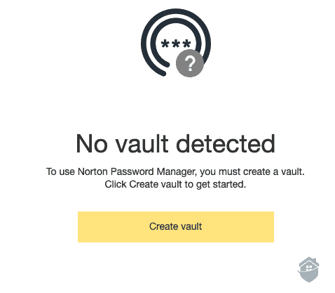 Norton LifeLock - No Vault Detected