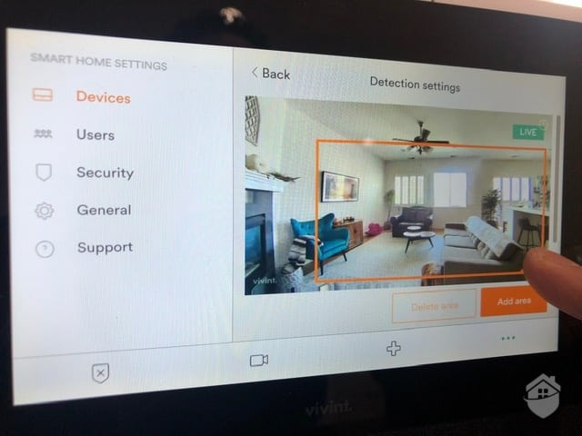 Vivint Motion Detection Settings on the Smart Hub