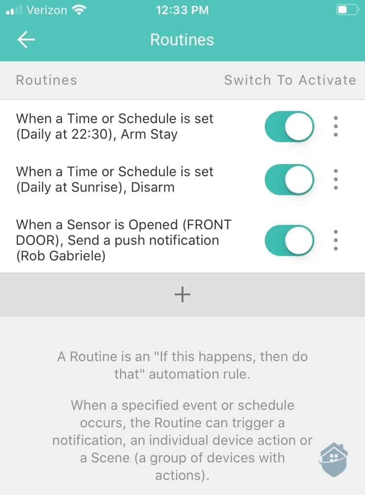 Cove Routines on the app