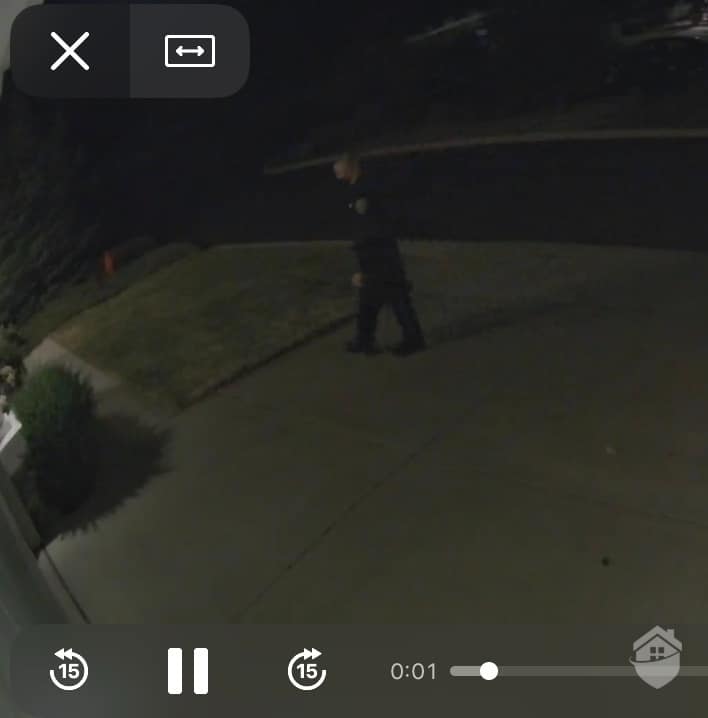Cove Video Quality - Officer Approaching the House