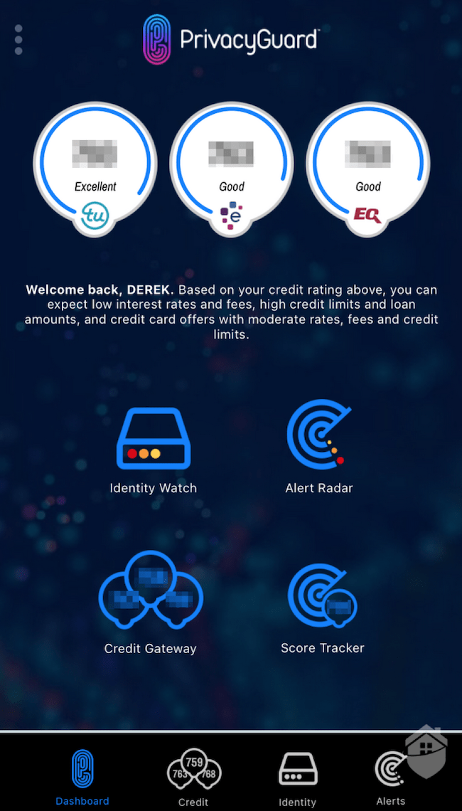 PrivacyGuard App Dashboard