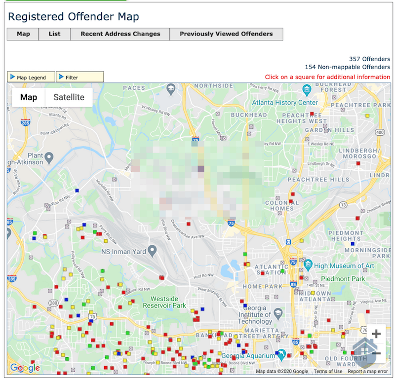 PrivacyGuard Registered Sex Offender Map