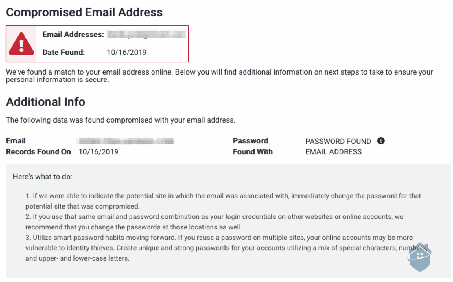 ProtectMyID - Compromised Email