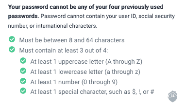 ProtectMyID Password Standards