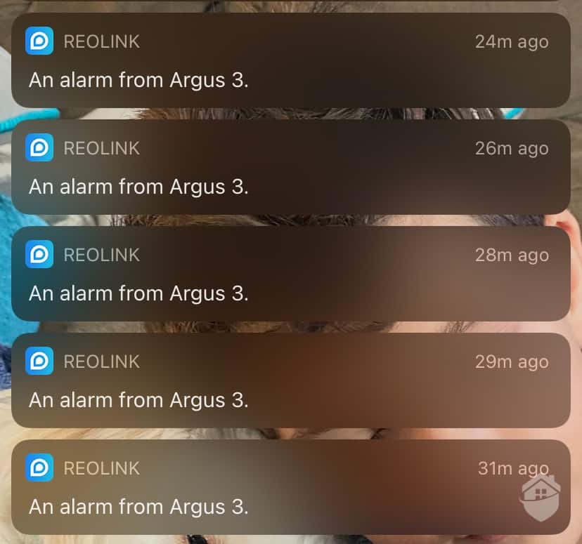 Reolink Argus 3 Alarms