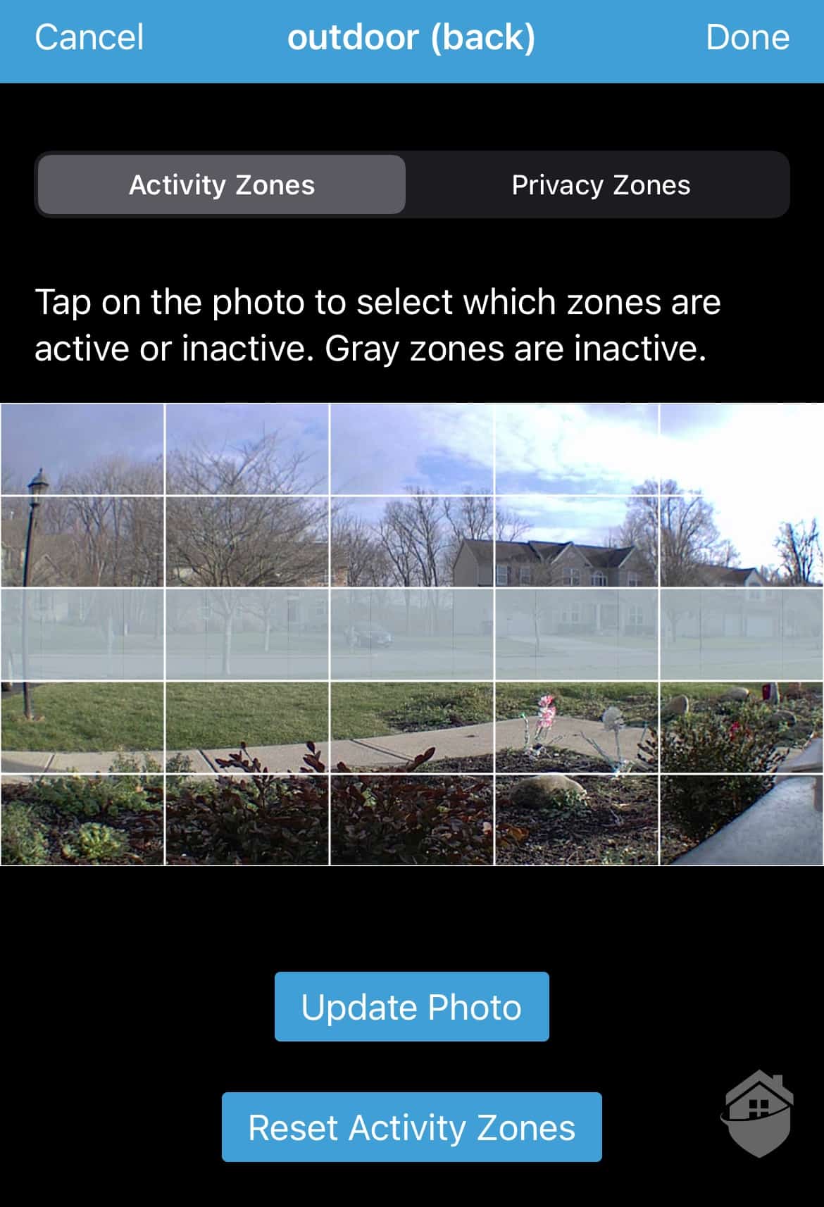 Blink App - Activity Zones