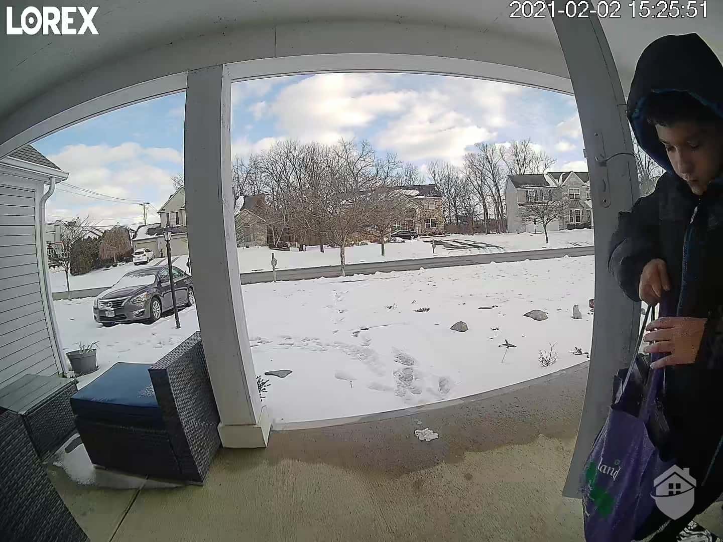 View from the Lorex Doorbell Camera