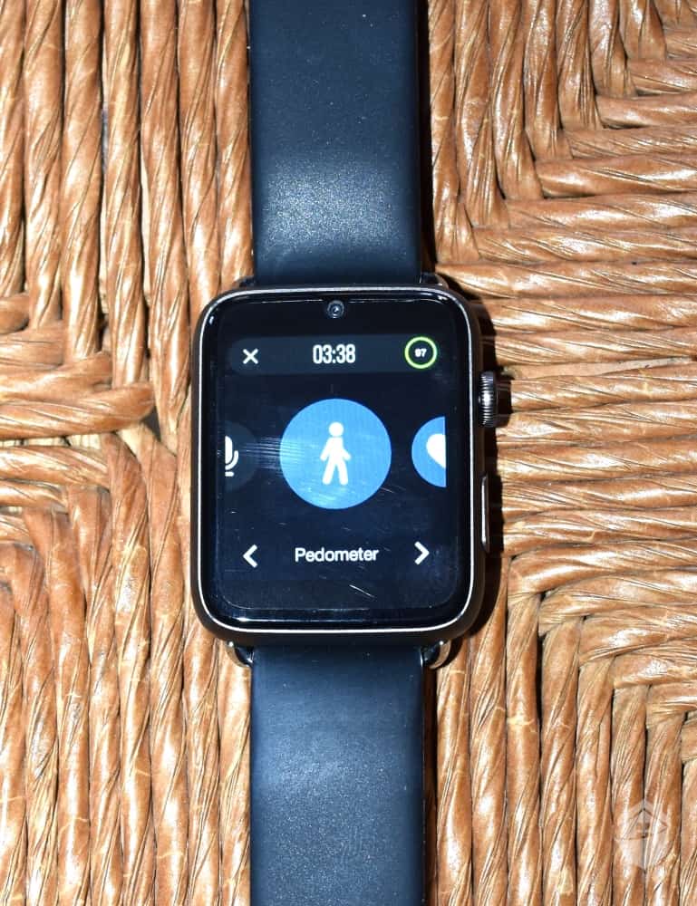 Pedometer on the HandsFree Health Watch