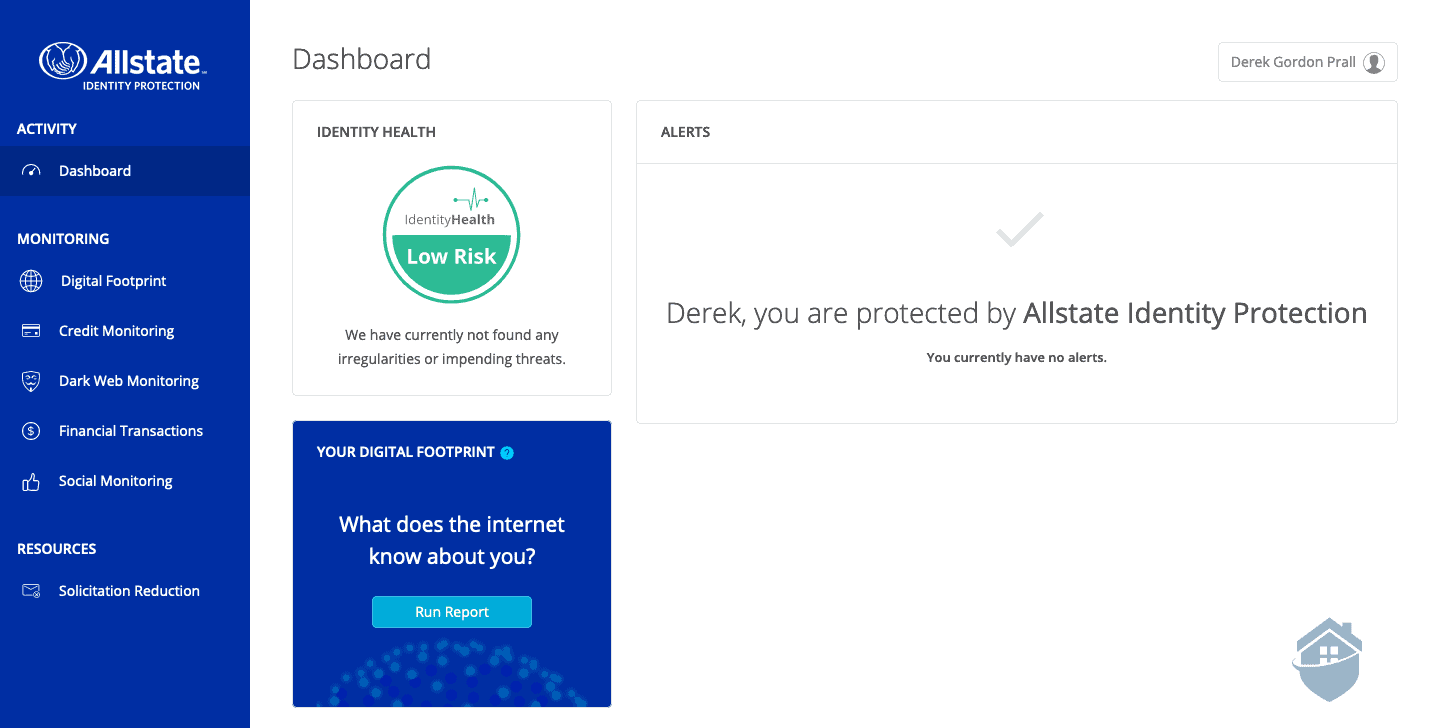 Allstate Identity Protection Dashboard