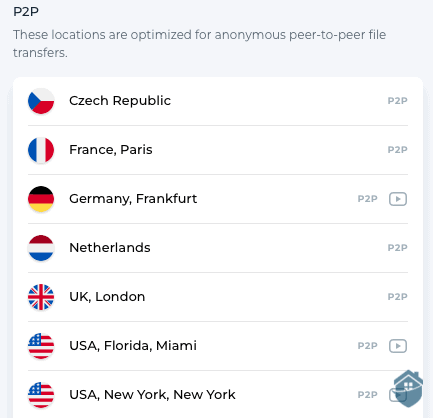 HMA VPN Servers for P2P file sharing