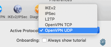 Opções de protocolo IPvanish VPN