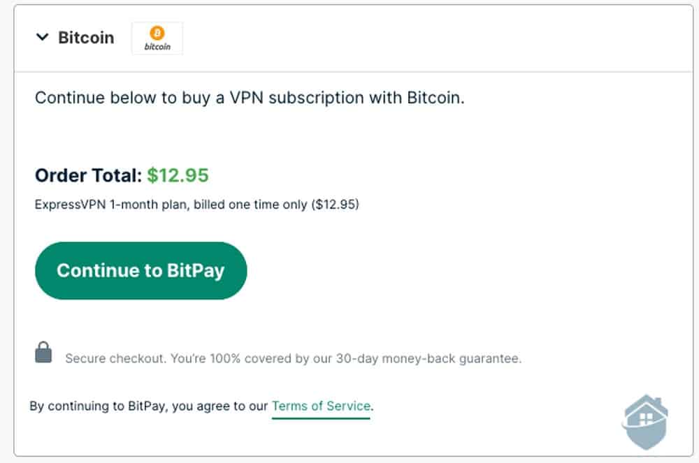 Purchasing ExpressVPN with Bitcoin