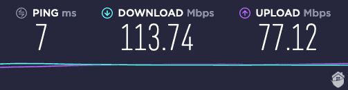 Speed Test without HMA VPN