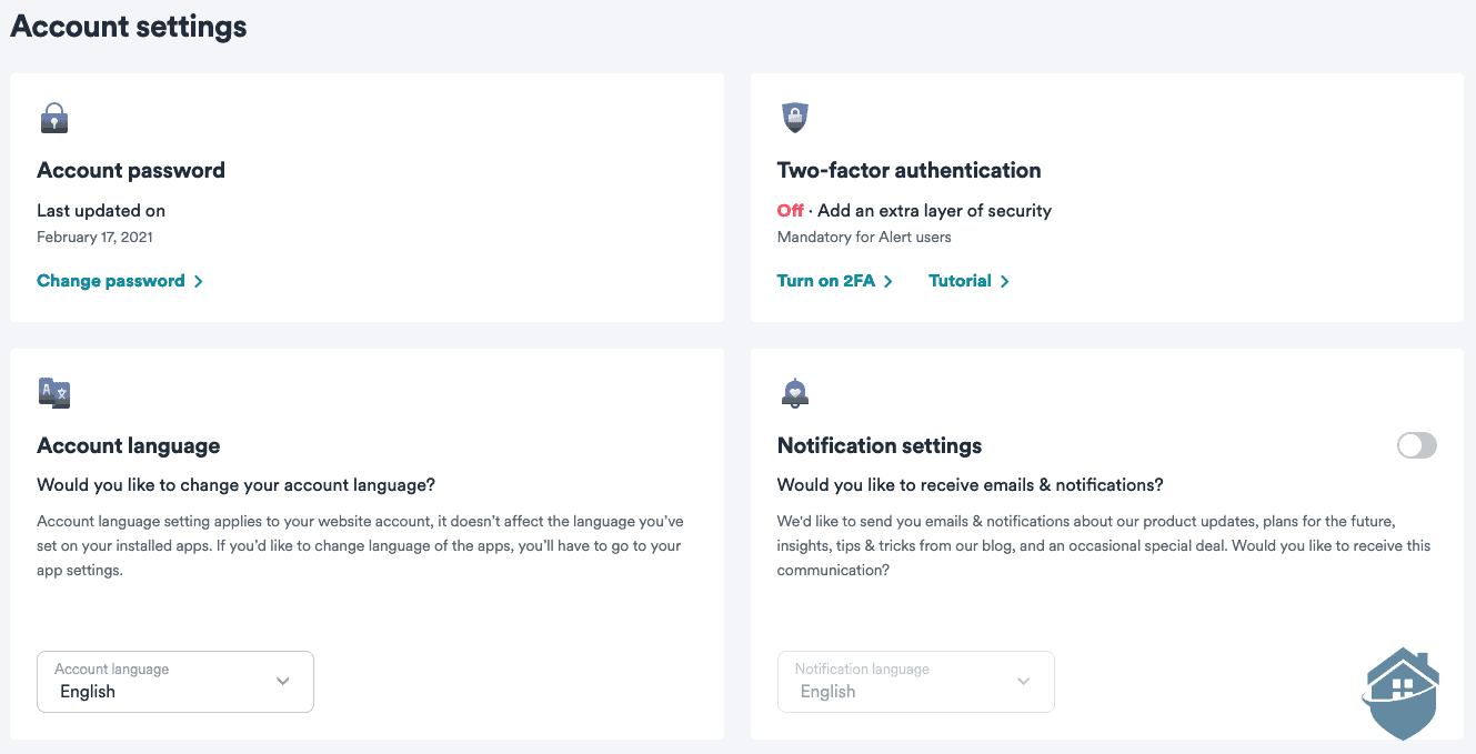 Surfshark Account Settings